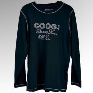 Coogi Womens Long Sleeve Tops With Rhinestone Logo